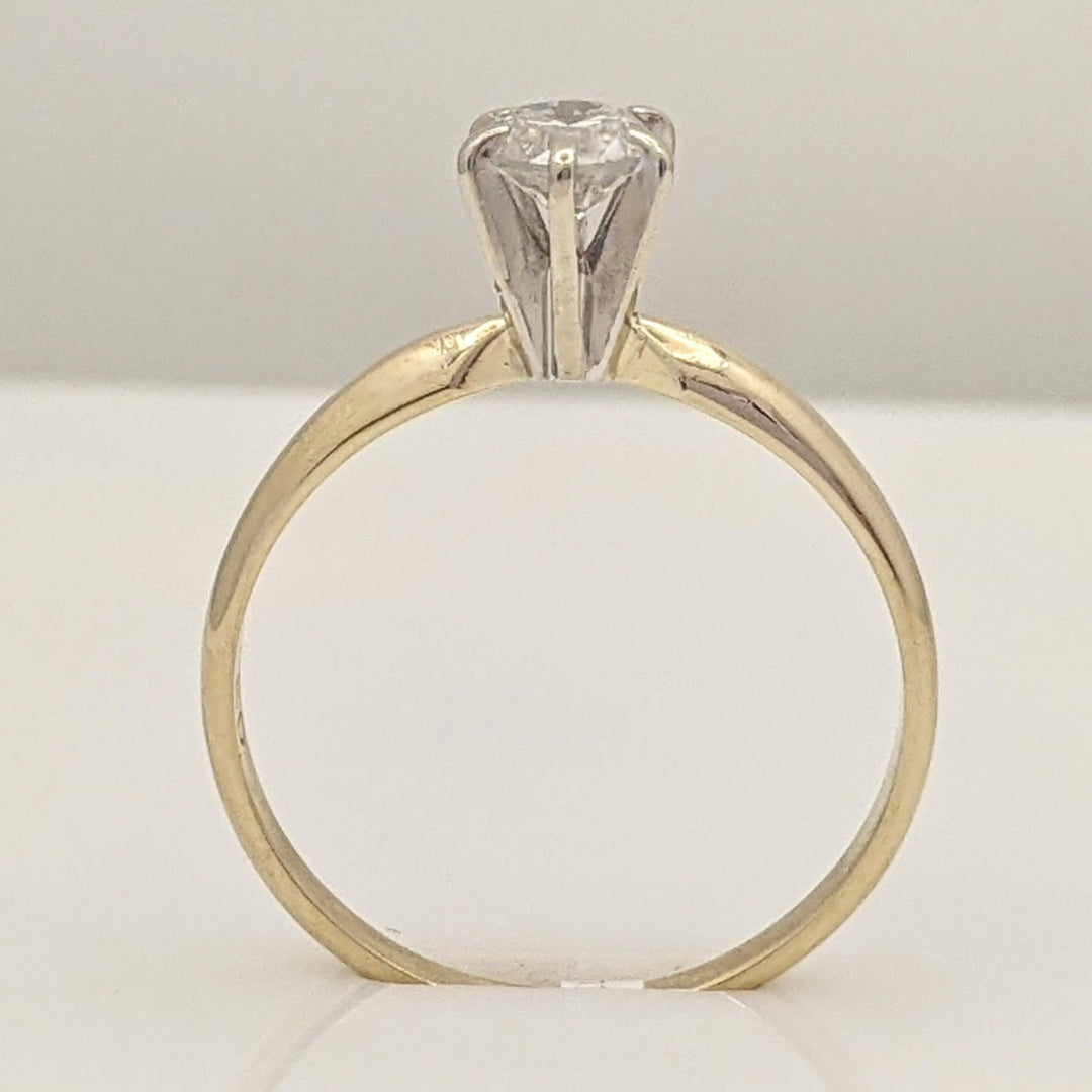 14K .41 CARAT TOTAL I1 G DIAMOND ROUND 6-PRONG SOLITARE ESTATE RING 2.1 GRAMS