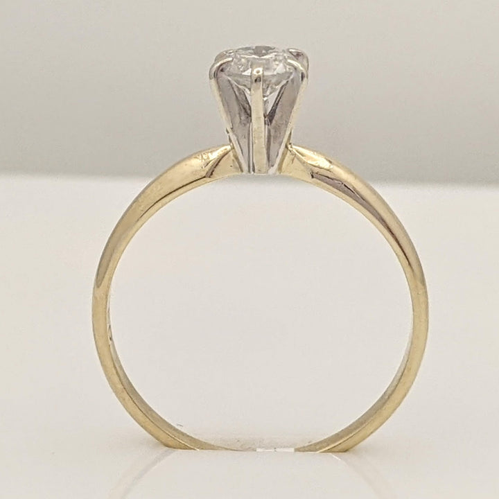 14K .41 CARAT TOTAL I1 G DIAMOND ROUND 6-PRONG SOLITARE ESTATE RING 2.1 GRAMS