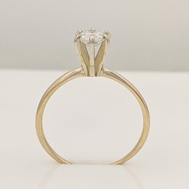 14K .47 CARAT TOTAL I2 I DIAMOND ROUND 6-PRONG SOLITARE ESTATE RING 1.7 GRAMS