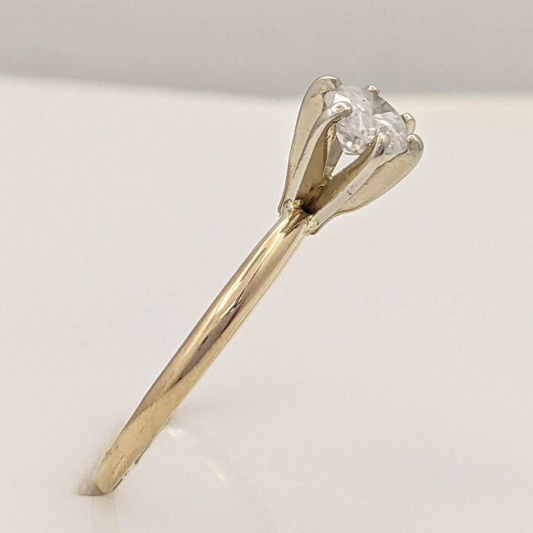 14K .47 CARAT TOTAL I2 I DIAMOND ROUND 6-PRONG SOLITARE ESTATE RING 1.7 GRAMS