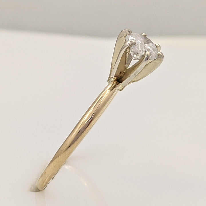 14K .47 CARAT TOTAL I2 I DIAMOND ROUND 6-PRONG SOLITARE ESTATE RING 1.7 GRAMS