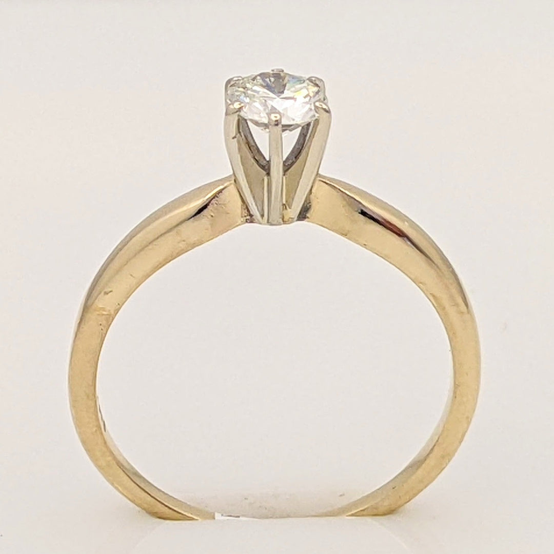14K .35 CARAT TOTAL VS2 J DIAMOND ROUND ESTATE SOLITAIRE RING 1.6 GRAMS
