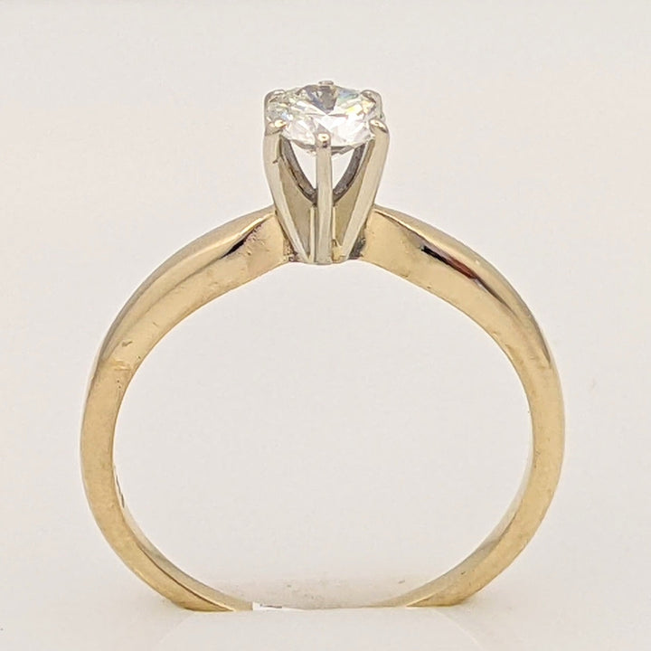 14K .35 CARAT TOTAL VS2 J DIAMOND ROUND ESTATE SOLITAIRE RING 1.6 GRAMS