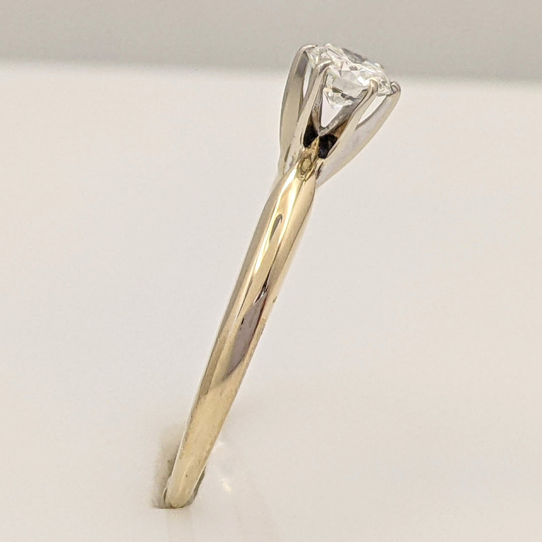 14K .35 CARAT TOTAL VS2 J DIAMOND ROUND ESTATE SOLITAIRE RING 1.6 GRAMS
