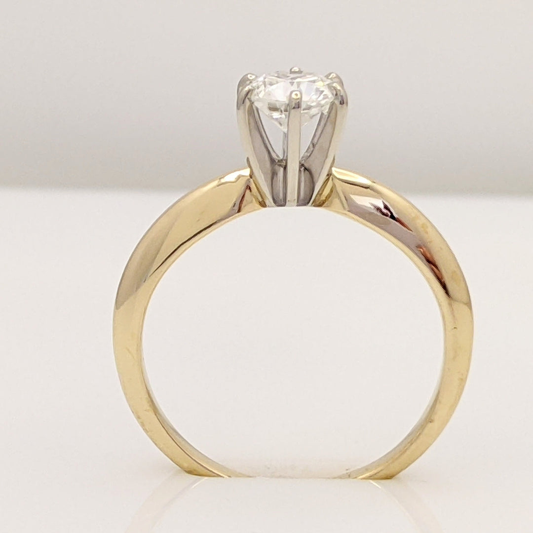 14K .52 CARAT TOTAL I3 I DIAMOND ROUND ESTATE SOLITAIRE RING 2.4 GRAMS