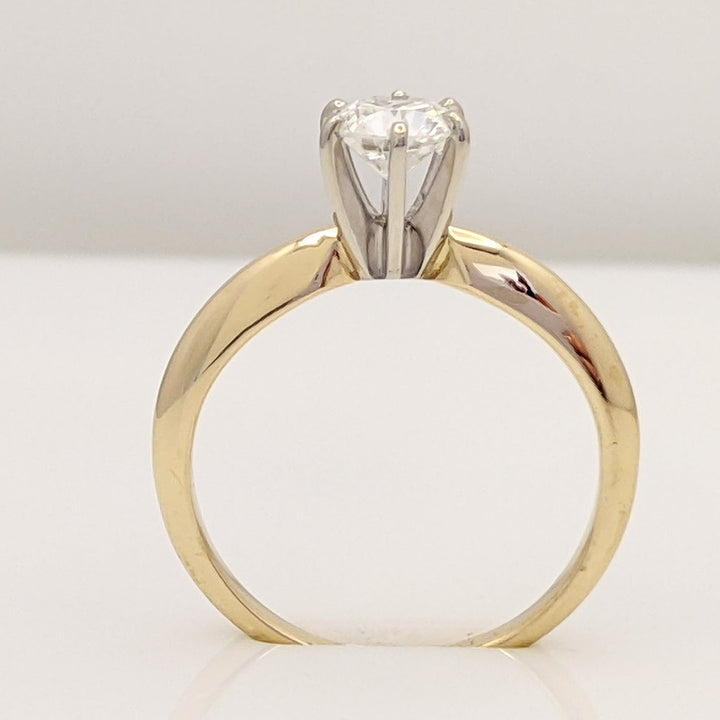 14K .52 CARAT TOTAL I3 I DIAMOND ROUND ESTATE SOLITAIRE RING 2.4 GRAMS