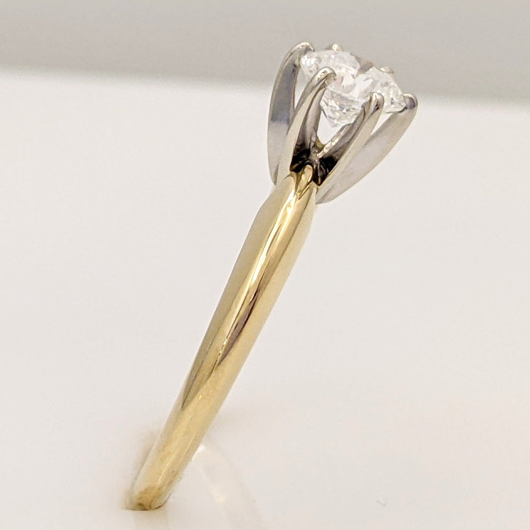 14K .52 CARAT TOTAL I3 I DIAMOND ROUND ESTATE SOLITAIRE RING 2.4 GRAMS