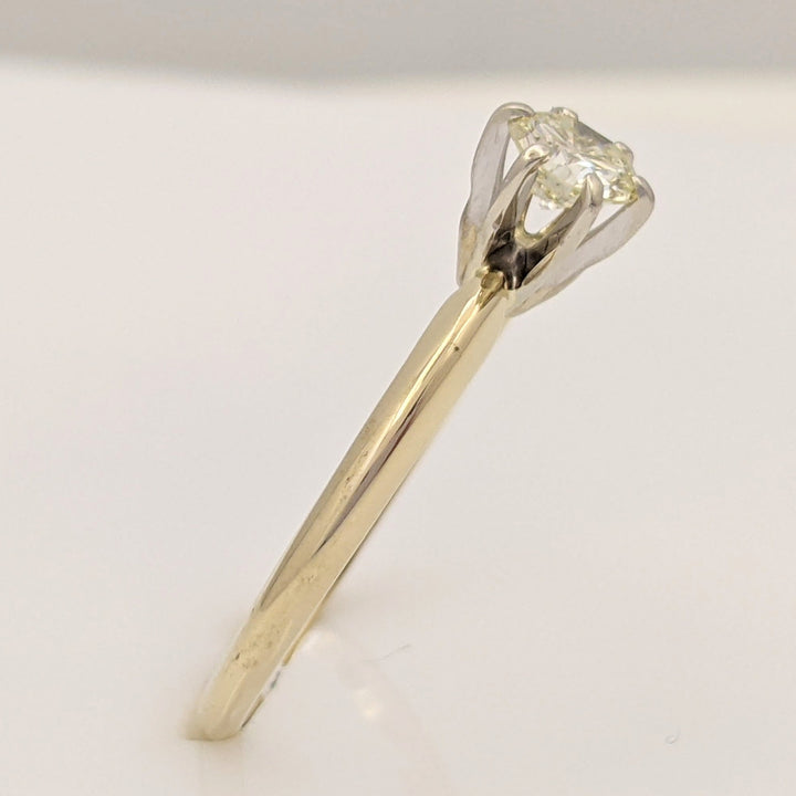 14K .40 CARAT TOTAL SI2 M DIAMOND ROUND 6-PRONG ESTATE SOLITAIRE RING 2.0 GRAMS