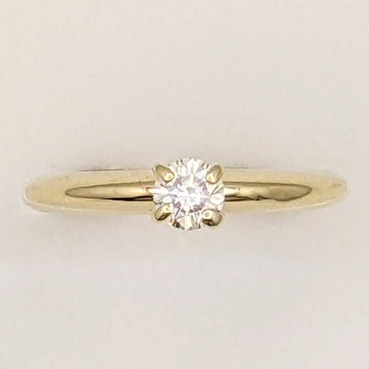 18K .22 CARAT TOTAL VS1 H DIAMOND ROUND SOLITAIRE ESTATE RING 2.3 GRAMS