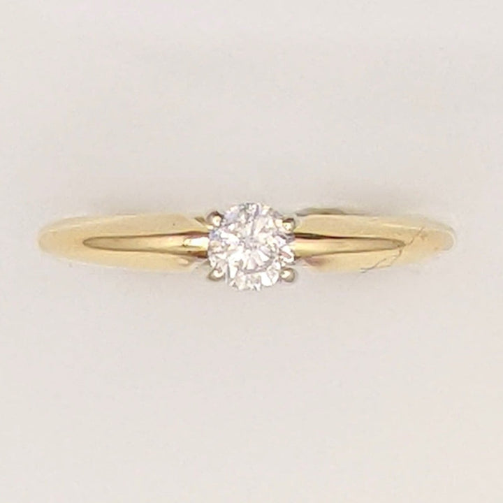 14K .19 CARAT TOTAL PROMO DIAMOND ROUND SOLITAIRE ESTATE RING 2.2 GRAMS
