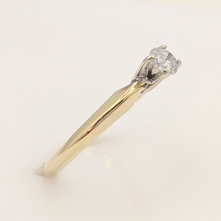 14K .19 CARAT TOTAL PROMO DIAMOND ROUND SOLITAIRE ESTATE RING 2.2 GRAMS