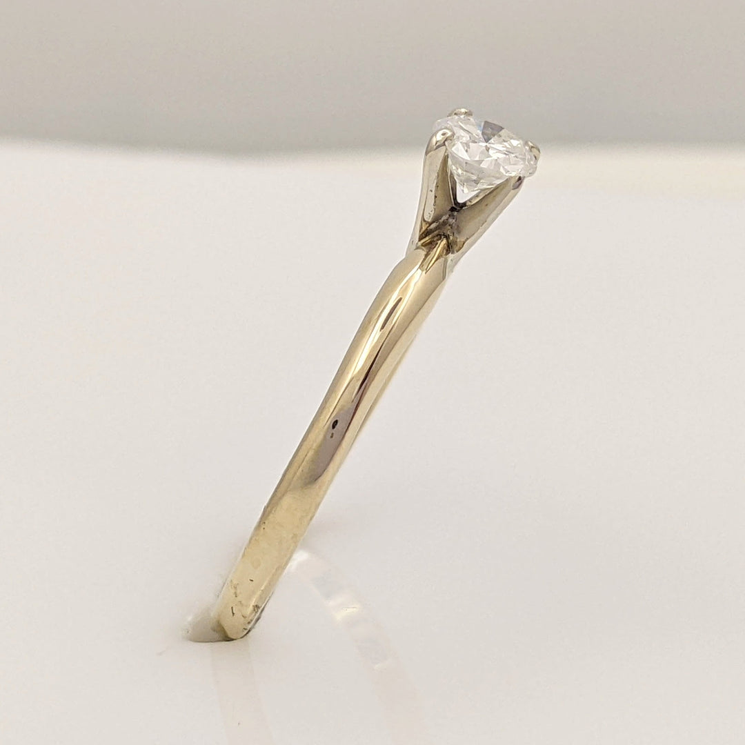 14K .33 CARAT TOTAL I1 G DIAMOND ROUND SOLITAIRE ESTATE RING 1.5 GRAMS