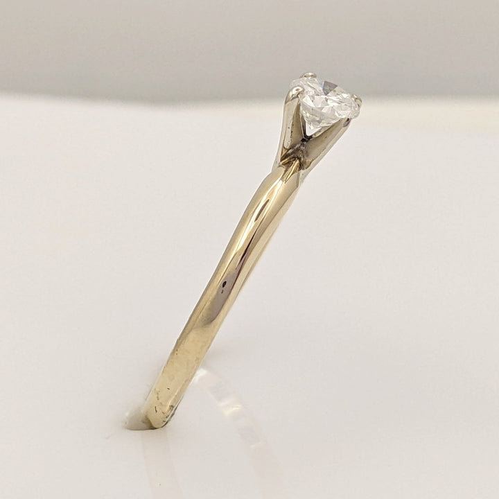 14K .33 CARAT TOTAL I1 G DIAMOND ROUND SOLITAIRE ESTATE RING 1.5 GRAMS