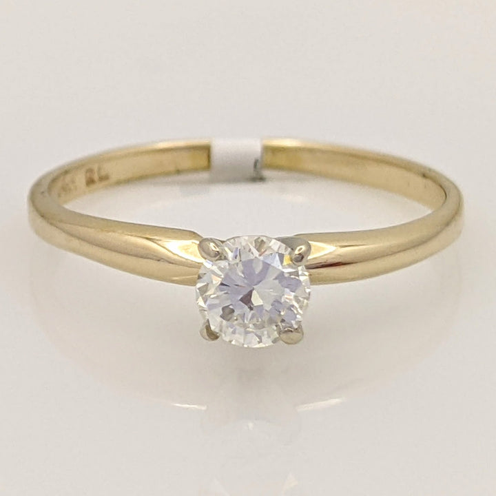 14K .33 CARAT TOTAL I1 G DIAMOND ROUND SOLITAIRE ESTATE RING 1.5 GRAMS