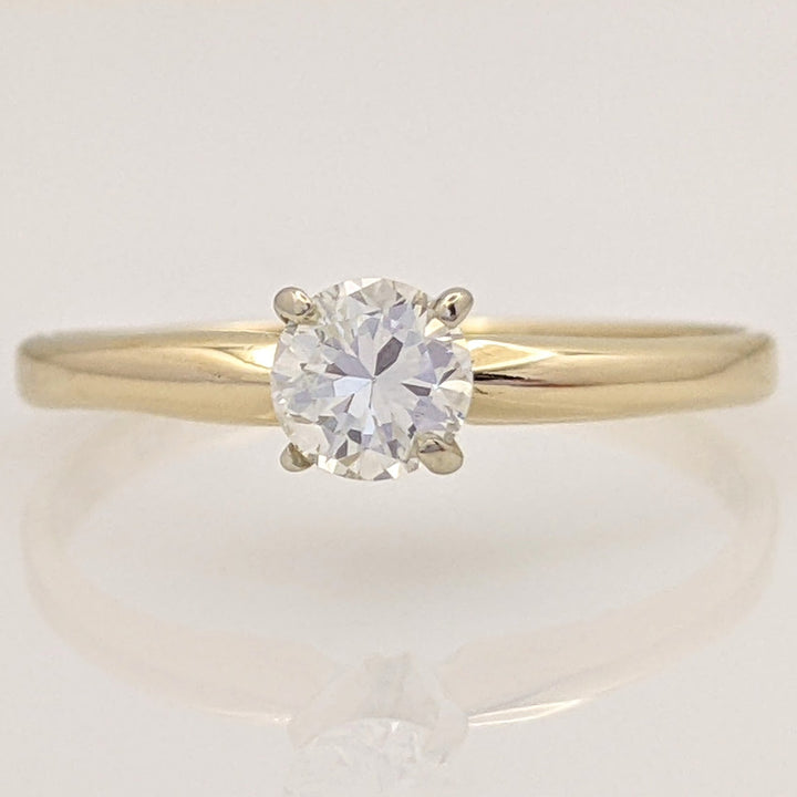 14K .33 CARAT TOTAL I1 G DIAMOND ROUND SOLITAIRE ESTATE RING 1.5 GRAMS