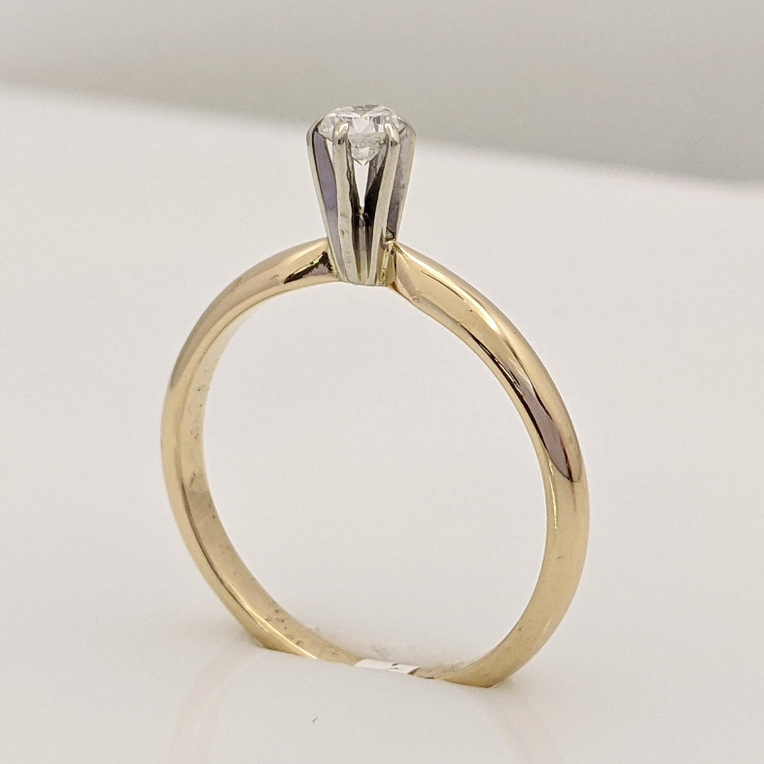 14K .12 CARAT TOTAL I1 G DIAMOND ROUND ESTATE SOLITAIRE RING 2.0 GRAMS
