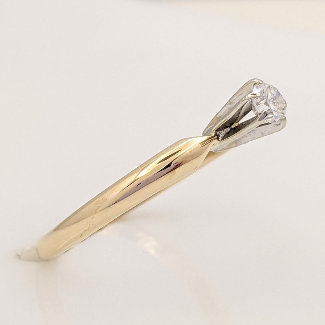 14K .12 CARAT TOTAL I1 G DIAMOND ROUND ESTATE SOLITAIRE RING 2.0 GRAMS