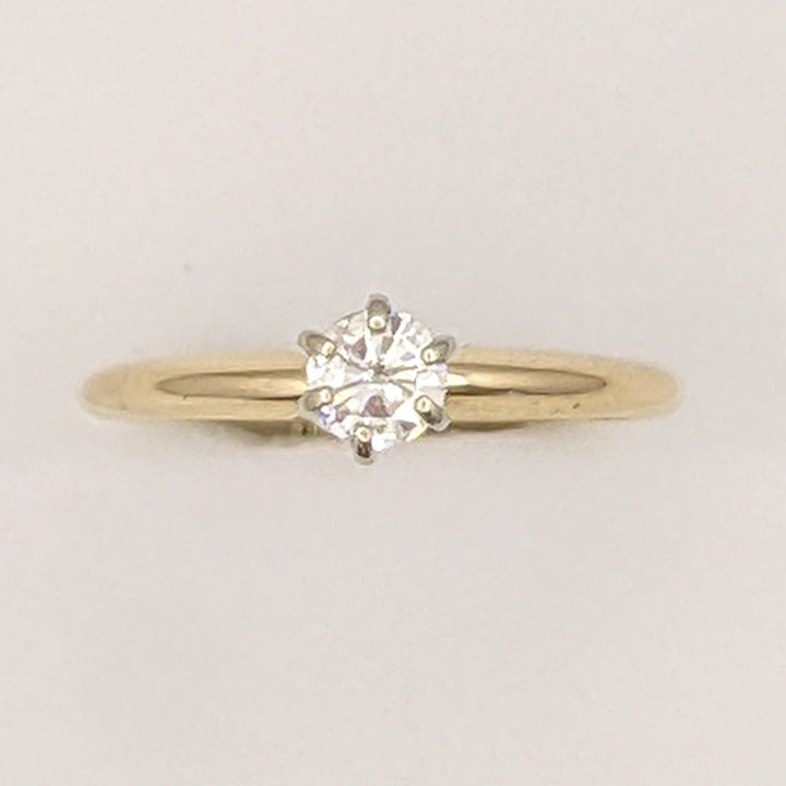 14K .22 CARAT TOTAL I1 I DIAMOND ROUND SOLITAIRE ESTATE RING 1.4 GRAMS