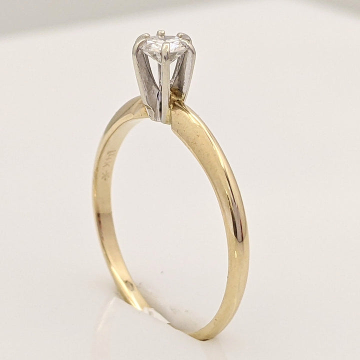 14K .22 CARAT TOTAL I1 I DIAMOND ROUND SOLITAIRE ESTATE RING 1.4 GRAMS