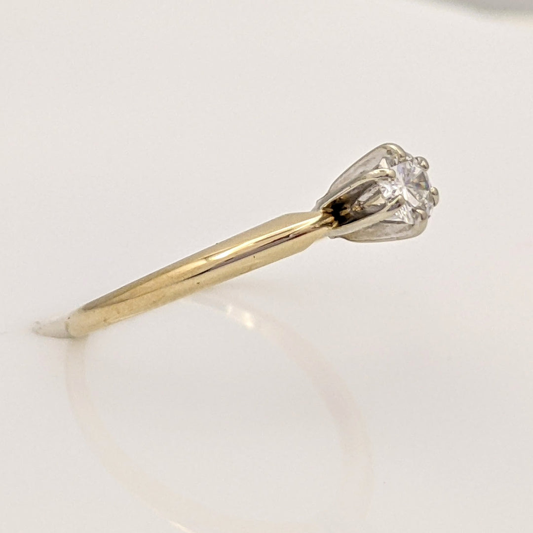 14K .22 CARAT TOTAL I1 I DIAMOND ROUND SOLITAIRE ESTATE RING 1.4 GRAMS