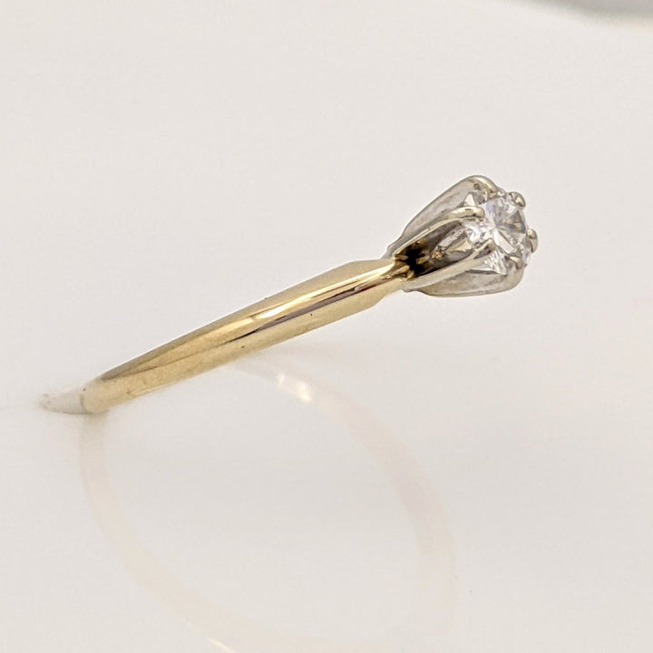 14K .22 CARAT TOTAL I1 I DIAMOND ROUND SOLITAIRE ESTATE RING 1.4 GRAMS