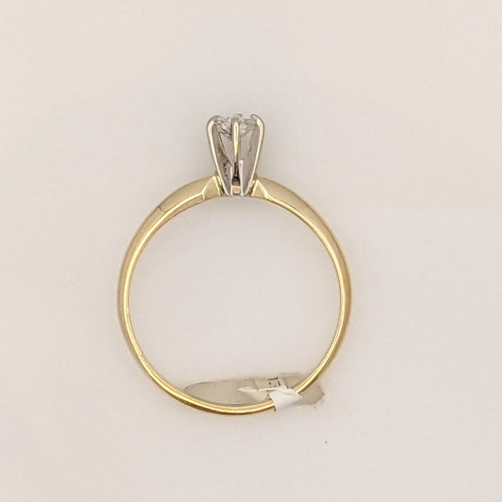 14K .22 CARAT TOTAL I1 I DIAMOND ROUND SOLITAIRE ESTATE RING 1.4 GRAMS
