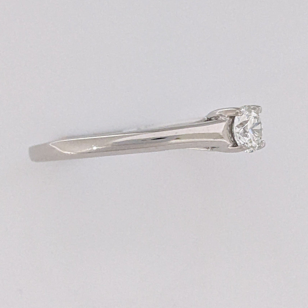14K WHITE .29 CARAT TOTAL SI2 I DIAMOND ROUND SOLITAIRE ESTATE RING 2.3 GRAMS