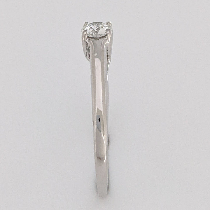 14K WHITE .29 CARAT TOTAL SI2 I DIAMOND ROUND SOLITAIRE ESTATE RING 2.3 GRAMS