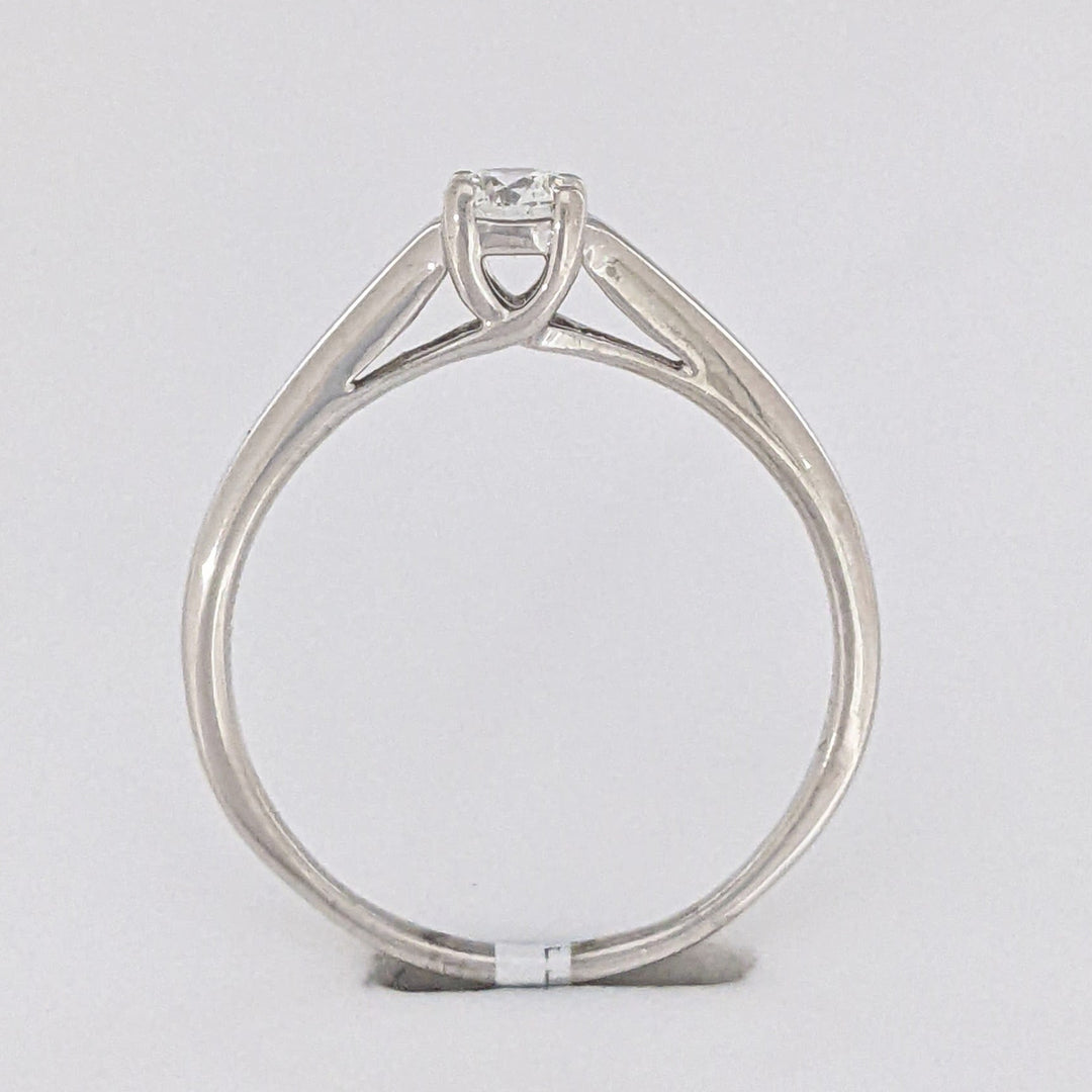 14K WHITE .29 CARAT TOTAL SI2 I DIAMOND ROUND SOLITAIRE ESTATE RING 2.3 GRAMS