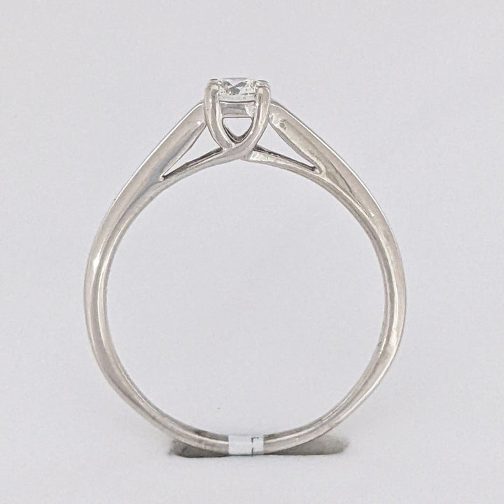 14K WHITE .29 CARAT TOTAL SI2 I DIAMOND ROUND SOLITAIRE ESTATE RING 2.3 GRAMS