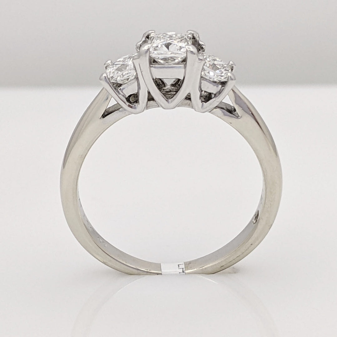 14K WHITE .80 CARAT TOTAL WEIGHT VS1 G DIAMOND PRINCESS CUT (3) TRINITY ESTATE RING