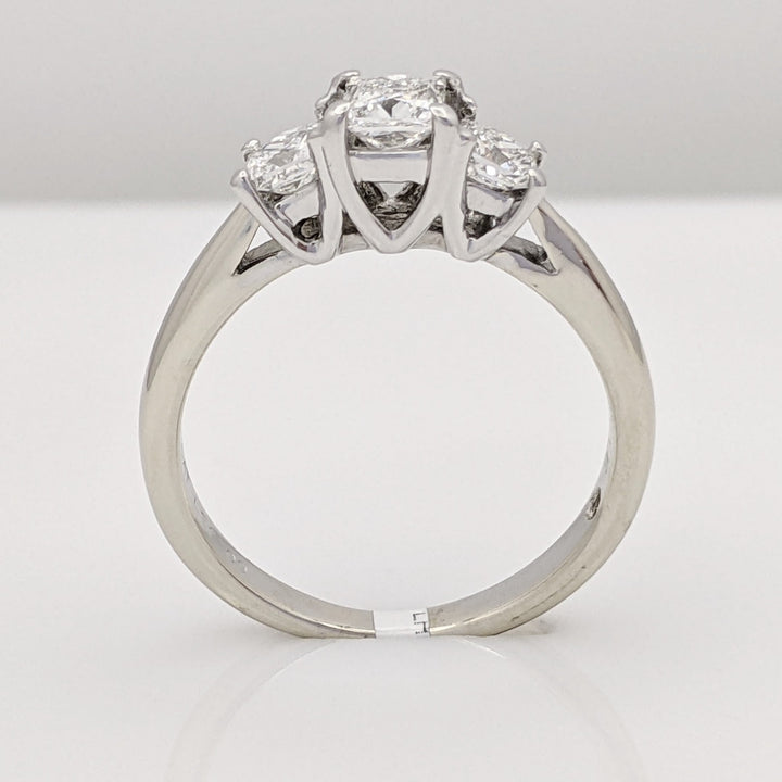 14K WHITE .80 CARAT TOTAL WEIGHT VS1 G DIAMOND PRINCESS CUT (3) TRINITY ESTATE RING