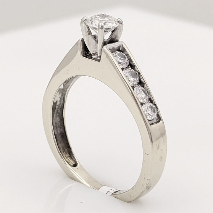 14K WHITE .64 CARAT TOTAL WEIGHT I1 H DIAMOND ROUND (9) ESTATE RING 2.8 GRAMS