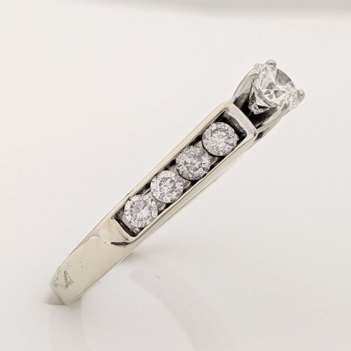 14K WHITE .64 CARAT TOTAL WEIGHT I1 H DIAMOND ROUND (9) ESTATE RING 2.8 GRAMS