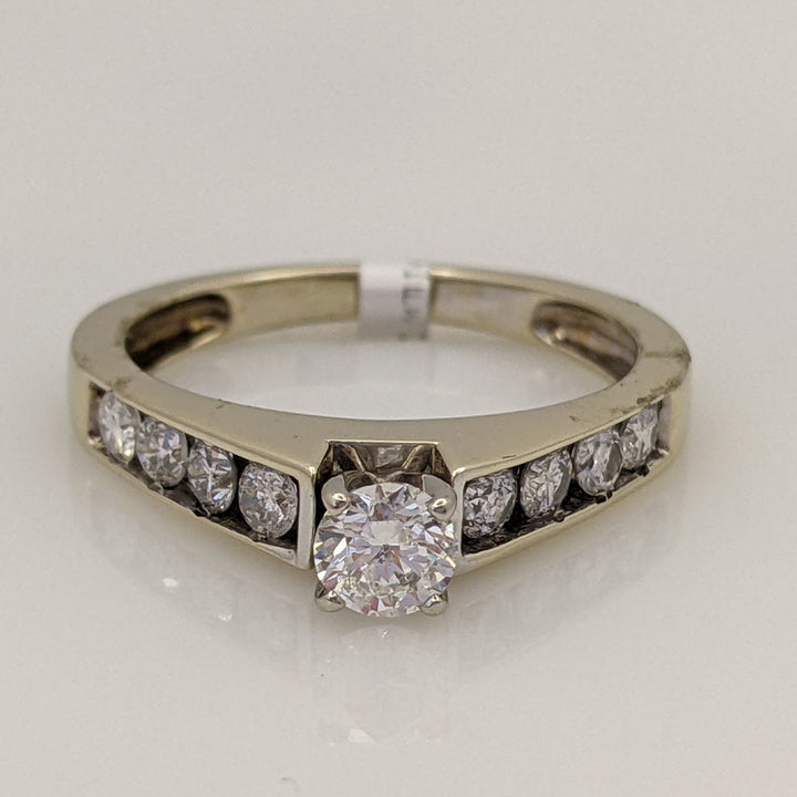 14K WHITE .64 CARAT TOTAL WEIGHT I1 H DIAMOND ROUND (9) ESTATE RING 2.8 GRAMS