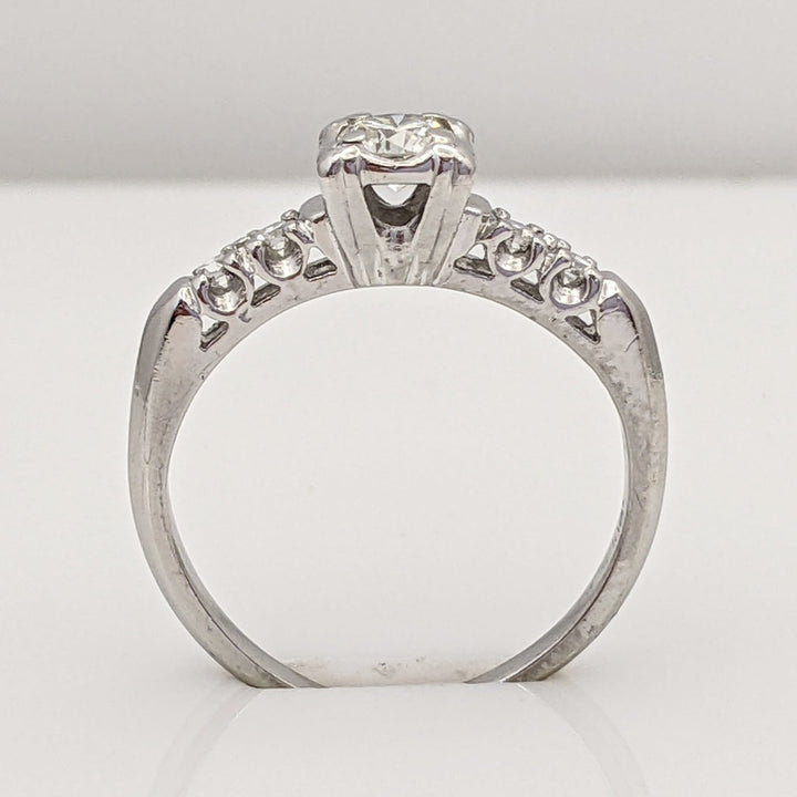 PLATINUM .38 CARAT TOTAL WEIGHT VS2-SI1 J DIAMOND ROUND (5) ESTATE RING 3.9 GRAMS
