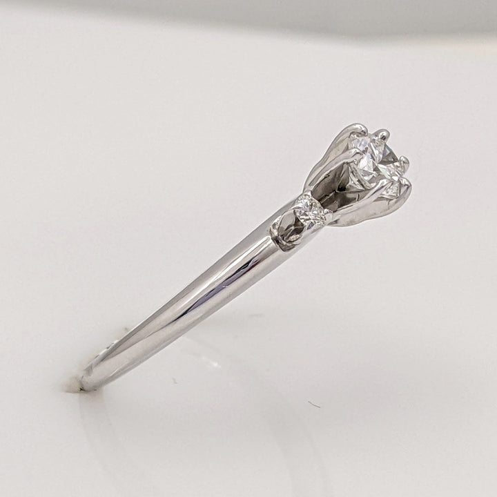14K WHITE .38 CARAT TOTAL WEIGHT VS2 G DIAMOND ROUND (3) ESTATE RING 2.2 GRAMS