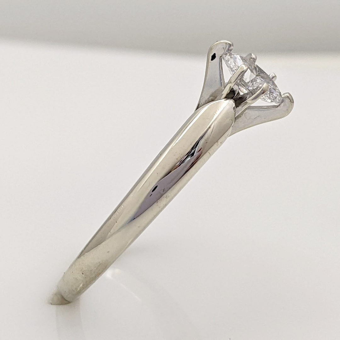 14K WHITE .38 CARAT TOTAL I1 F DIAMOND MARQUISE SOLITAIRE ESTATE RING 5.2 GRAMS