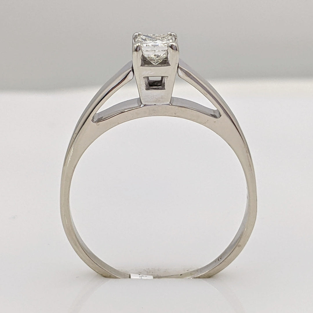 14K WHITE .33 CARAT TOTAL SI2 H DIAMOND PRINCESS CUT ESTATE RING 3.0 GRAMS