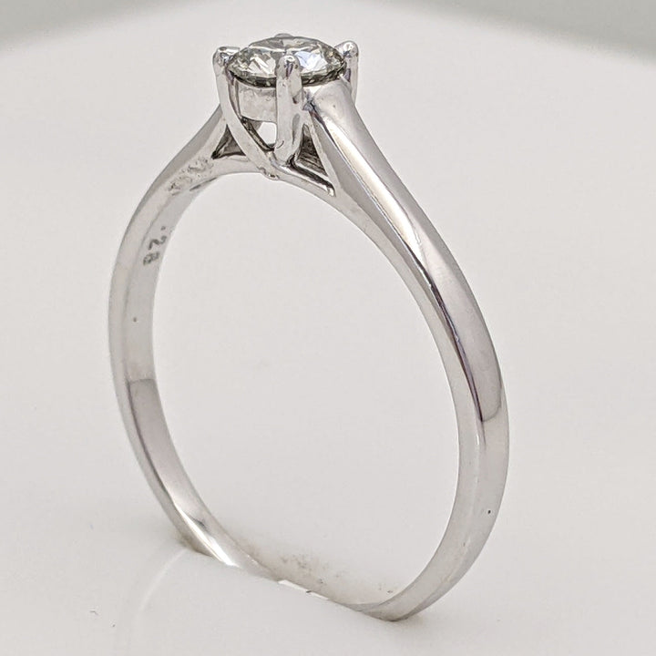 14K WHITE .30 CARAT TOTAL VS2 I DIAMOND ROUND ESTATE SOLITAIRE RING 1.6 GRAMS