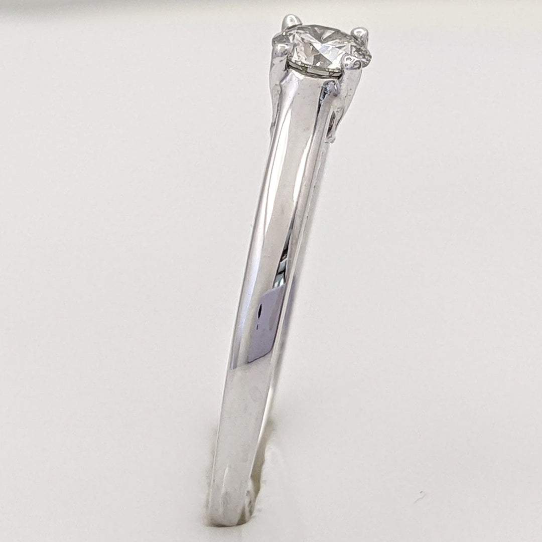 14K WHITE .30 CARAT TOTAL VS2 I DIAMOND ROUND ESTATE SOLITAIRE RING 1.6 GRAMS