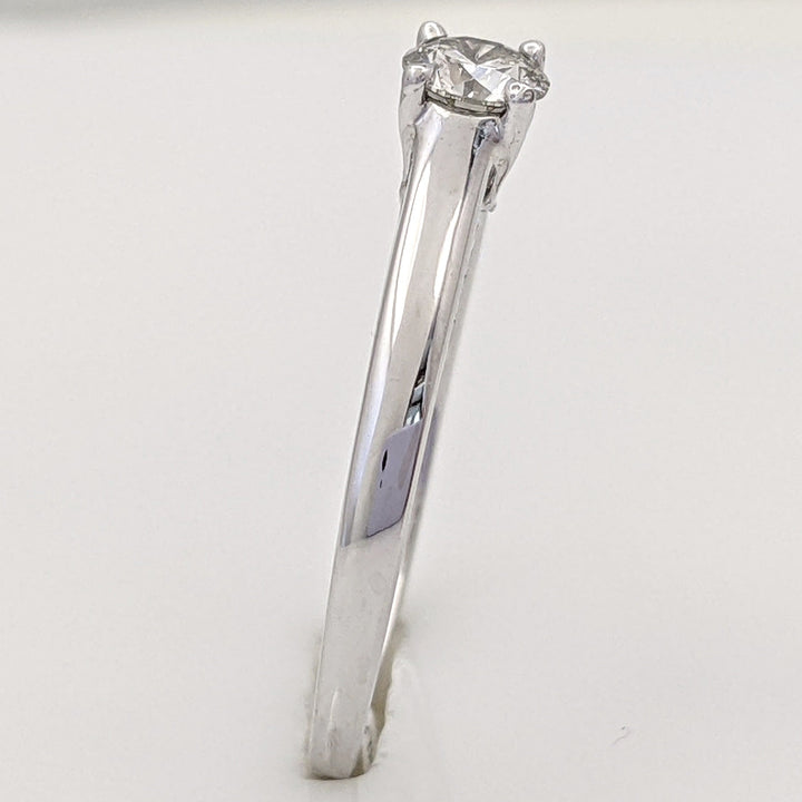 14K WHITE .30 CARAT TOTAL VS2 I DIAMOND ROUND ESTATE SOLITAIRE RING 1.6 GRAMS