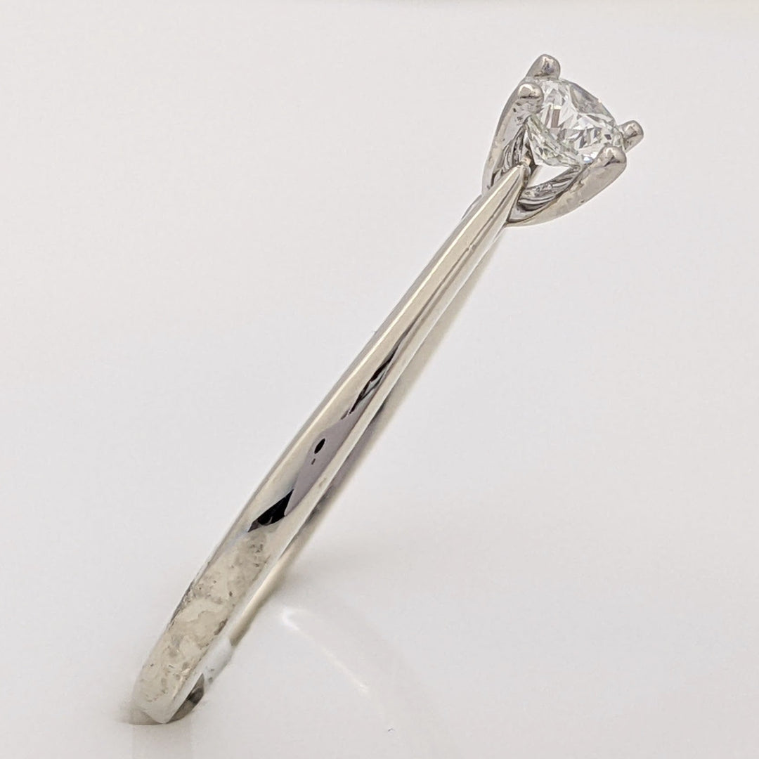14K WHITE .23 CARAT TOTAL SI1 H DIAMOND ROUND ESTATE SOLITAIRE RING 1.9 GRAMS