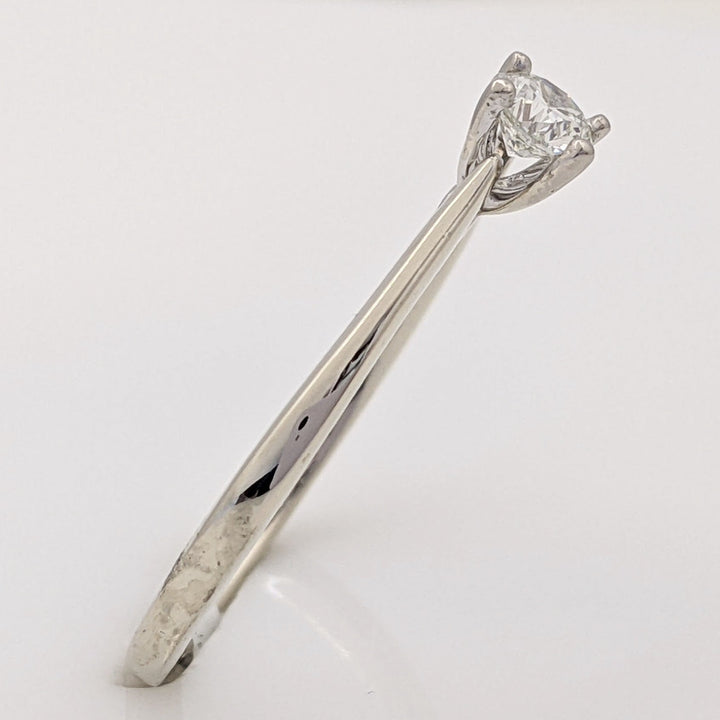 14K WHITE .23 CARAT TOTAL SI1 H DIAMOND ROUND ESTATE SOLITAIRE RING 1.9 GRAMS