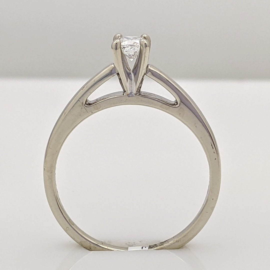 14K WHITE .18 CARAT TOTAL SI2 H DIAMOND PRINCESS CUT ESTATE RING 2.5 GRAMS