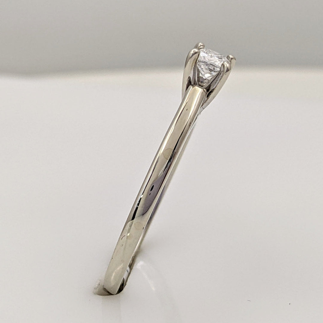 14K WHITE .18 CARAT TOTAL SI2 H DIAMOND PRINCESS CUT ESTATE RING 2.5 GRAMS