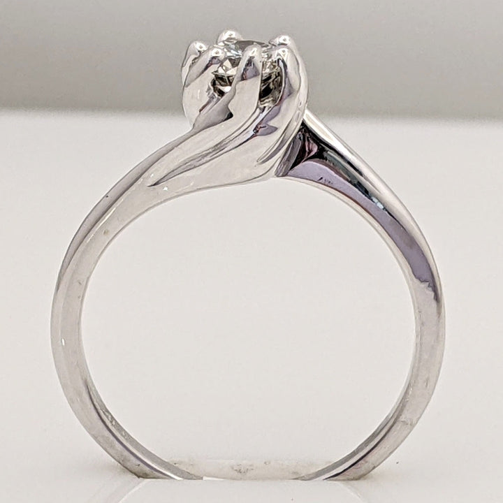 14K .38 CARAT TOTAL SI1 I DIAMOND ROUND BYPASS ESTATE RING 2.4 GRAMS