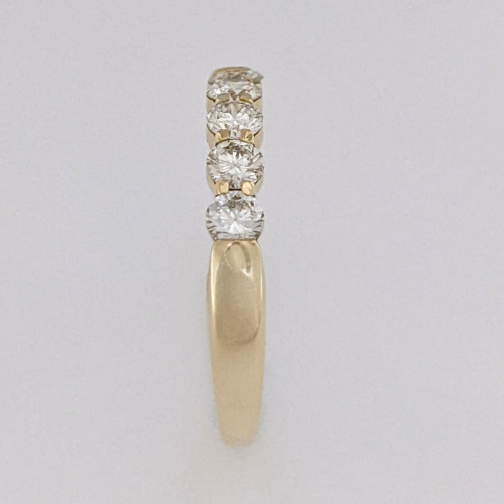 14K .50 CARAT TOTAL WEIGHT VS2 K DIAMOND ROUND (5) ESTATE BAND 2.4 GRAMS