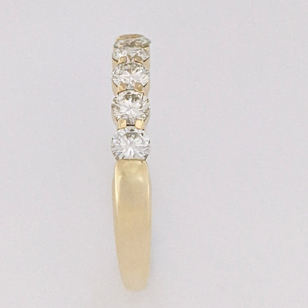 14K .50 CARAT TOTAL WEIGHT VS2 K DIAMOND ROUND (5) ESTATE BAND 2.4 GRAMS