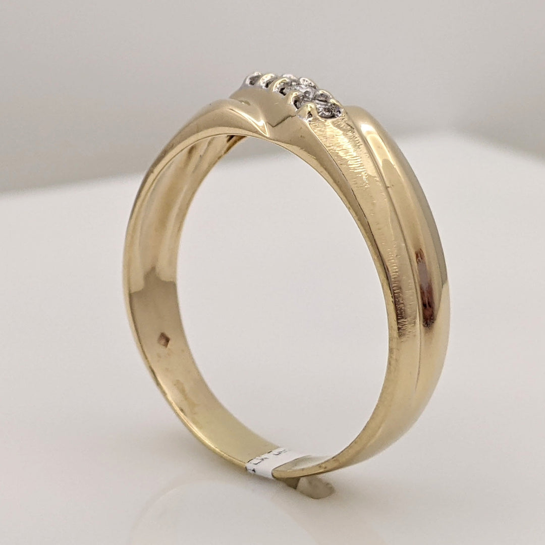 14K .20 CARAT TOTAL WEIGHT SI2-I1 I DIAMOND ROUND (4) ESTATE BAND 5.9 GRAMS